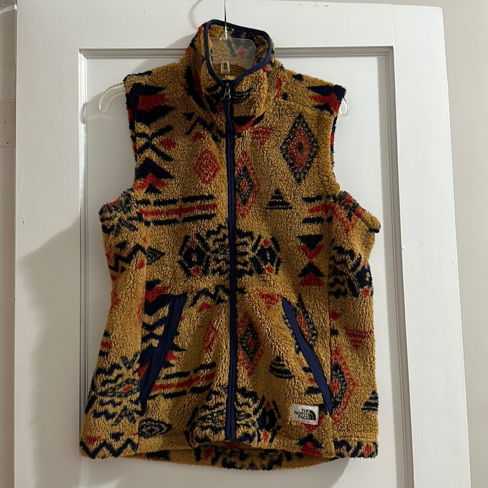 The North Face fuzzy vest